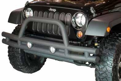 This unique design has a built-in winch plate and special pods to accept your factory JK fog lights for a superior front bumper package.