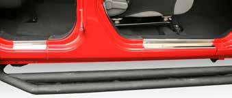 Jeep s door threshold area. Constructed of tough thermoplastic and installs in minutes with strong automotive adhesive foam tape.