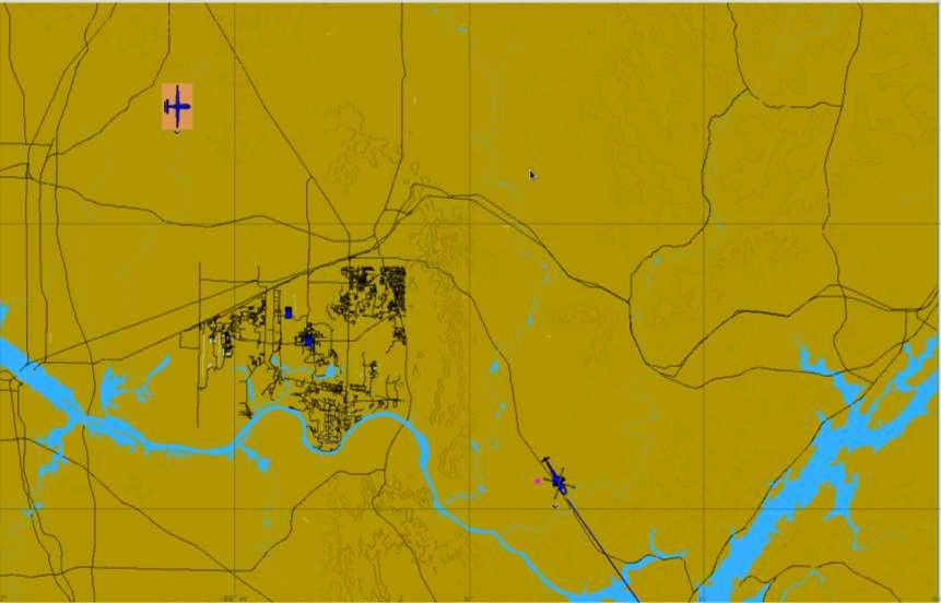 JUAS-ME Virtual Test Scenario Gray Eagle in loiter pattern north west of Redstone GCS