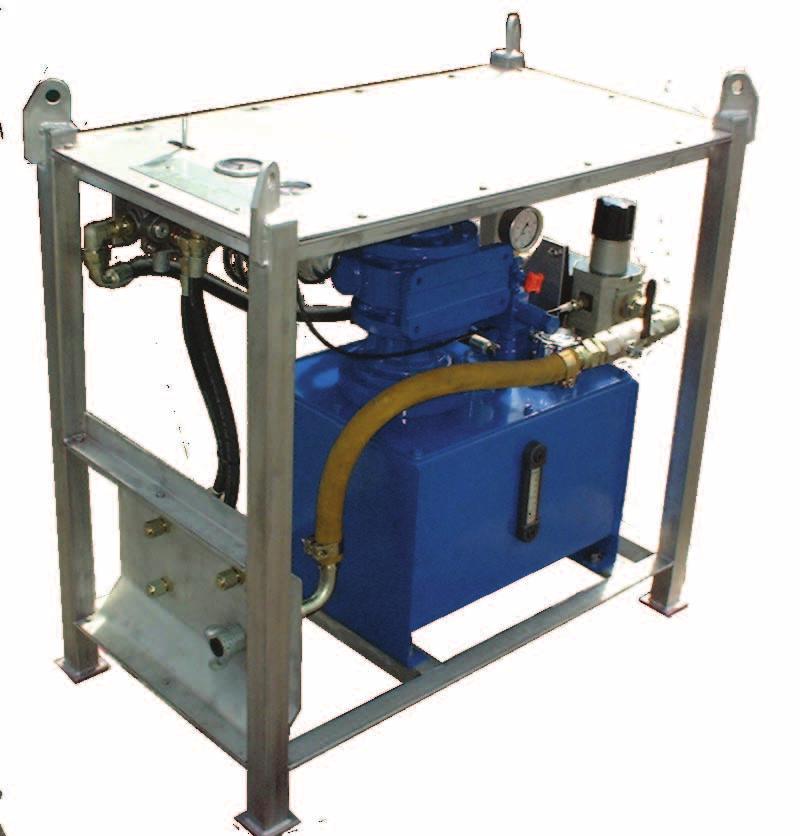 Pneumatic Power Pack 6 kw Pneumatic power pack Material: - AISI 316 Max gross mass: - 500 kg Test load: - According to DnV 2.