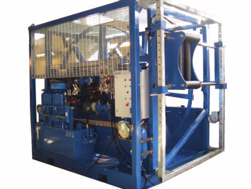Hose Reel ELECTRICAL/ HYDRAULIC HOSE REEL SWL 5 TON WITH INTEGRATED 2x30 kw HPU Max gross mass: - 12000 kg Test load: - According to DnV s rules for certification of lifting appliances and DnV 2.