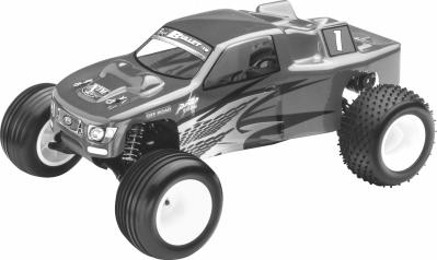 4 Ounces Baja Bullet Truck Features: Built and Ready-to-Run Electronic Speed Control Full Ball Bearing Set Painted Body with Decals Powerful 21 Turn Motor 2 Channel Radio System Preinstalled Thank