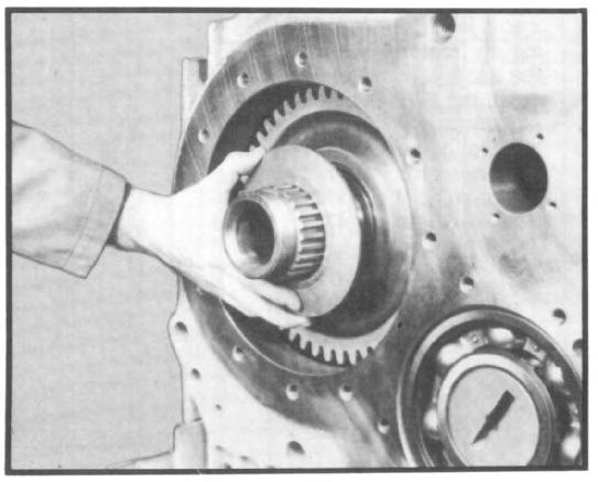 ) Remove chain hoist support from shaft assembly. Fig. 145 3.