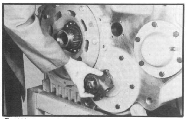 ) Fig. 147 Fig. 148 3.14 Install oil pump, with ports facing towards top of case, (See fig. 149.