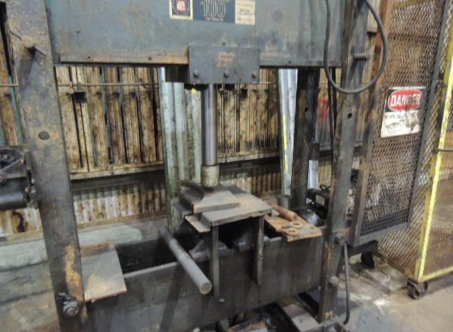 MACHINE TOOLS 1 Clausing 1672 Drill Press (Pedestal Type) 1 Dayton 3Z916A H-Frame Hydraulic Press 1