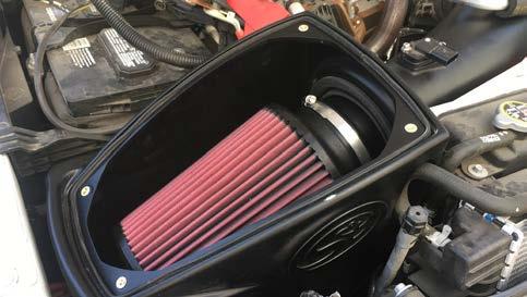 17 Place the Air Filter (V) into the Air Box (A), slide it onto the