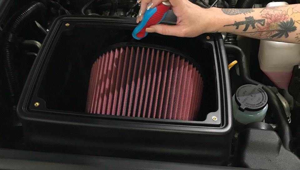 26 Attach the Air Filter (C) with