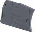 ES4 End Sections Terminal Blocks Accessories 1SNK 160 022 S0201 1SNK 160 022 D0201 - Unique dark grey color that fits all terminal blocks colours and ease the identification of circuits within your