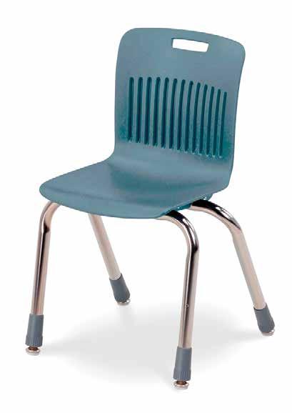 with lumbar support Concealed seat rivets Pivoting glides in nylon, felt or