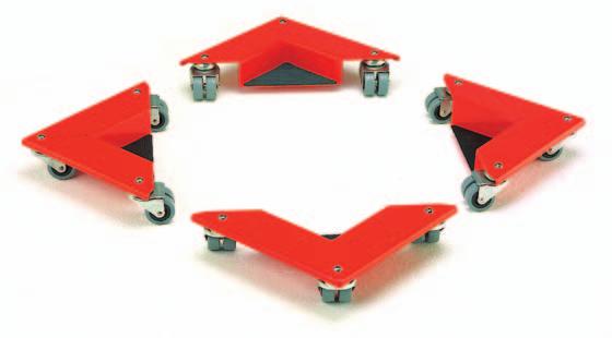 Rollers Rolling Corners, Platforms and Skates 127 Rolling Corners Sold in sets of 4, rolling corners allow large items to be moved with little