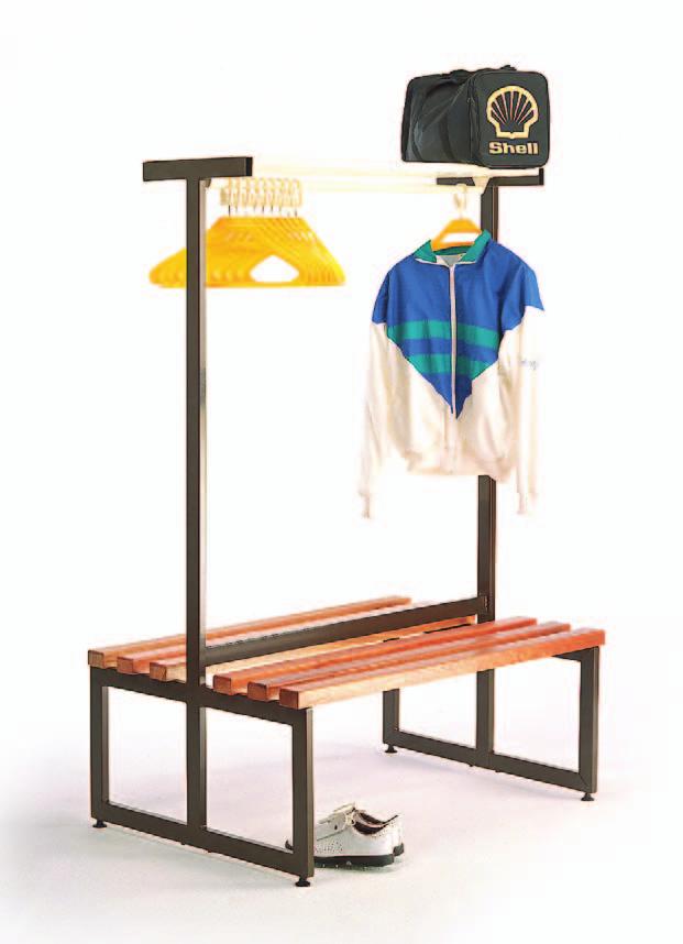 Cloakroom Garment Stands 133 Cloakroom combination stands Supplied complete with top shelf and adjustable feet.