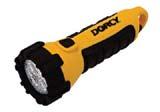 This flashlight is constructed with shock absorbing rubber around the head and the body of the light.