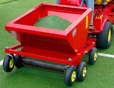 For carrying out infill topups of sand / rubber filled synthetic surfaces where necessary; capacity approx.