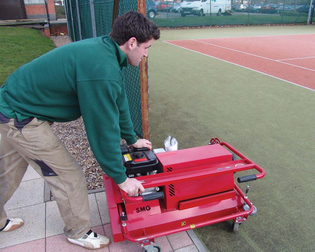The enhanced features of the TS3 assist in cleaning artificial surfaces along