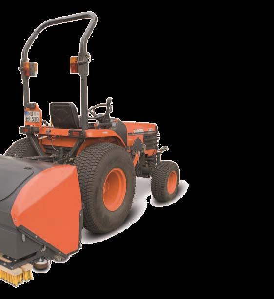 14 TK1100 TurfKing TK1100 / TK1502 TK1502 The TurfKing brush and vacuum systems provide a 3- point rear-mount accessory suitable for any compact tractors with a power of at least 20 to 25HP.