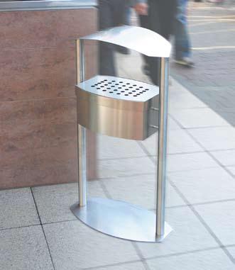 An optimal solution is offered by our functional, easy-care and also secure stainless-steel pedestal ashtrays of the