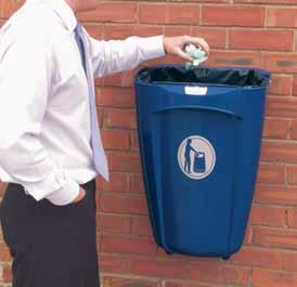 The bin also features the unique Glasdon pivot-action bin release and locking operation. Bin-it symbol in Gold, Silver, or White. Pivot-action bin release and locking operation.