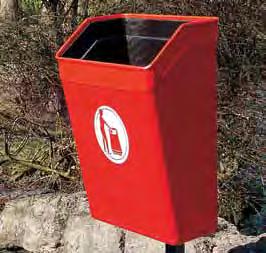 Trimline 25 litter bin can be wall or post mounted and is manufactured in Duraplus material. Bin-it symbol in Gold, Silver, or White. Moulded plastic liner. Fixings for wall or post mounting.