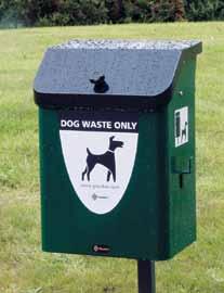 Metal Fido 35 & Metal Fido 50 Dog Waste Bins Metal Fido dog waste bin is ideal for unsupervised areas where there is a high risk of vandalism.