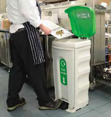 Nexus Solid Liner Model Sack Retention Model Shuttle Food Waste Bin Nexus Shuttle is a dedicated food waste bin ideal for use in commercial kitchens, canteens, cafes and any other areas where food is