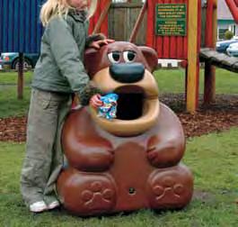 TidyBear Novelty Bin The attractive appearance of TidyBear will appeal to children and help encourage the correct disposal of litter. Ideal for any indoor or outdoor children s area.