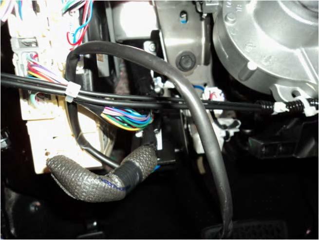 Be sure that the harness is clear of all sharp, hot moving objects. MOUNTING SHOCK SENSOR MODULE: 1.