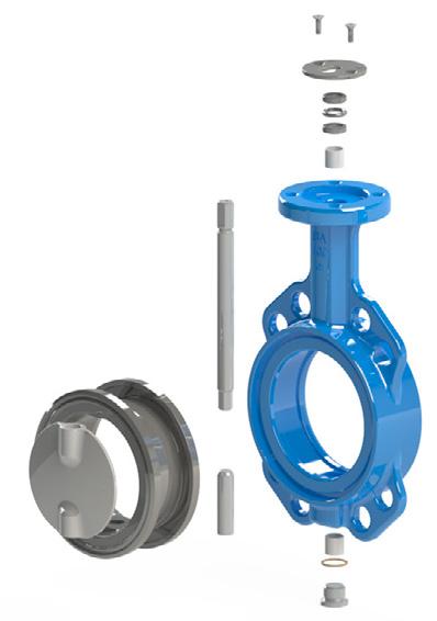 BUTTERFLY VALVE CONCENTRIC LOOSE LINER RUBBER SEATED Product series S76 Wafer and lug type EPDM Liner DI with fusion bonded epoxy coating disc DN50-DN400 PN10/PN16 C/W lever or gearbox Electric