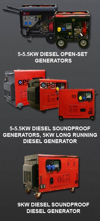 5 POWER PRODUCT SERIES SMALL DIESEL GENERATORS 5-5.