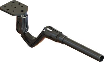 "Inline bracket" will be offset 1" when used with tube style arms. Select "Offset Bracket" to have the joystick inline with armpad on tube style armrests. Swing-away, Inline, Left Side Mount.