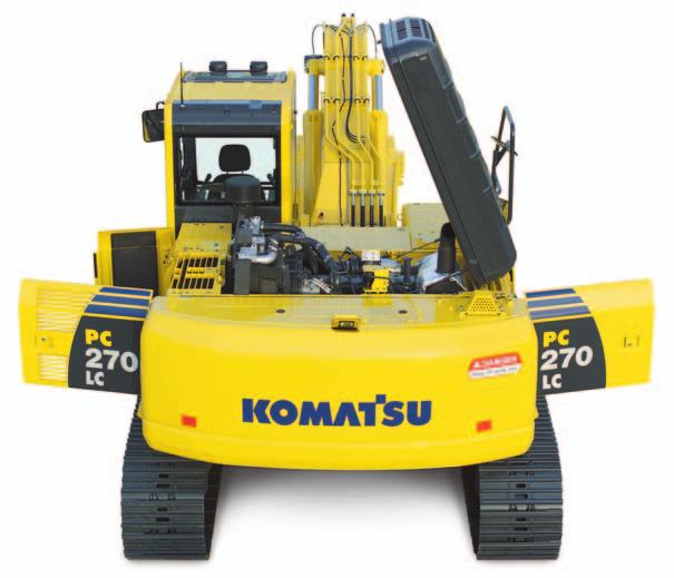 H YDRAULIC E XCAVATOR PC270LC-8 MAINTENANCE FEATURES Side-by-Side Cooling Modules Since the