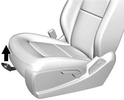The head restraint can be folded forward to allow for better visibility when the rear seat is unoccupied. To fold the head restraint, press the button on the side of the head restraint.