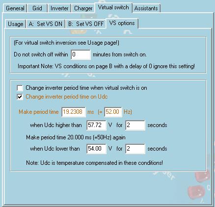Virtual switch The settings can be found in the VS options tab of the