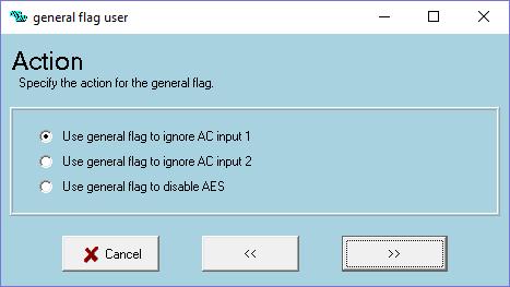 General flag The General flag can be set or cleared by other assistant, like the Generator assistant and the relay assistant.