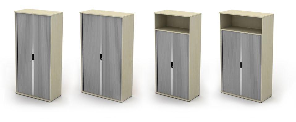 tambour unit open unit Desk high storage (with a choice of handle) 1200mm & 1000mm wide open tambour units 1200mm & 1000mm