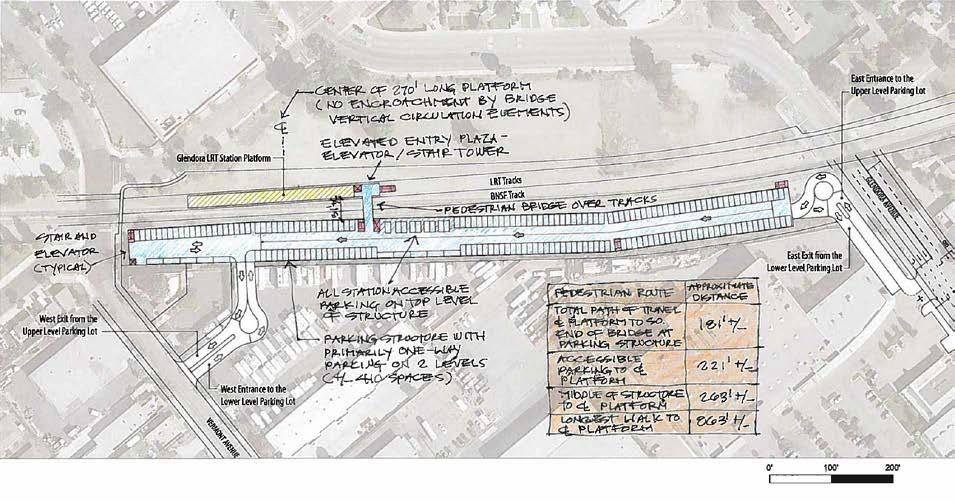 constructed to more directly connect the middle of the parking structure with the east end of the station platform. Source: Parsons Brinckerhoff 2011, updated January 2013 Figure 1-11.