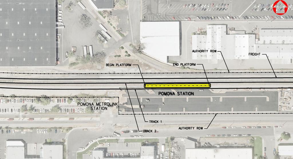 A TPSS facility would be located approximately 1,200 feet east of Garey Avenue, on the south side of the LRT alignment within Metro right-of-way.