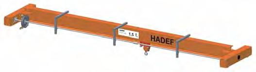 Type EDHH Single Girder Manual Underslung Crane -version on request EDHH 000 span up to 0000 000 wheel base 00 00 00 ax.