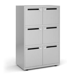 Steel - Lodges Our lodges with letter boxes are ideal for busy offices, allowing individuals to have their post delivered to their personal storage locker.