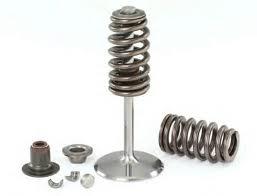 Placed over the valve stem, compressed to provided tension Spring allows valve to be opened when