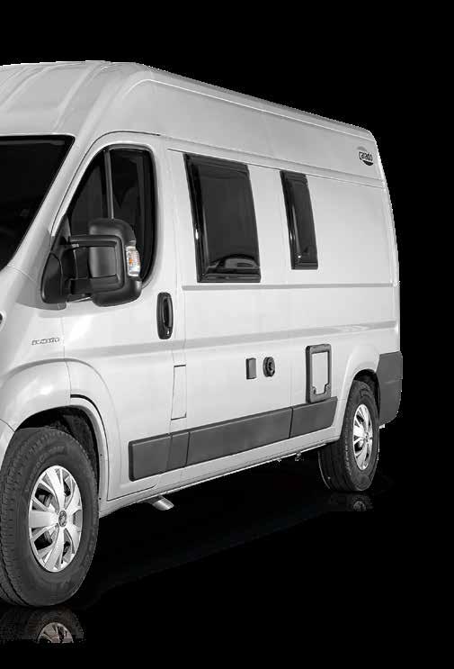 A powerful unit: The vehicle is a Fiat Ducato Multijet fitted with up to 177 hp and four intelligent layouts behind the doors.