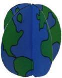 The Earth in 3-D Earth template 1 sheet per Cub Scout Scissors Glue Markers/Crayons What do the people in space see when they are orbiting the earth? They see the earth! Instructions: 1.