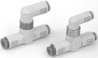 AND Valve with One-Touch Fittings Series VR1211F s Metric size Inch size VR1211F 3.