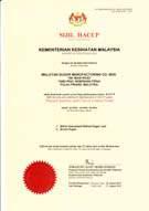 Certification by Department of Islamic Development (JAKIM) Certification as