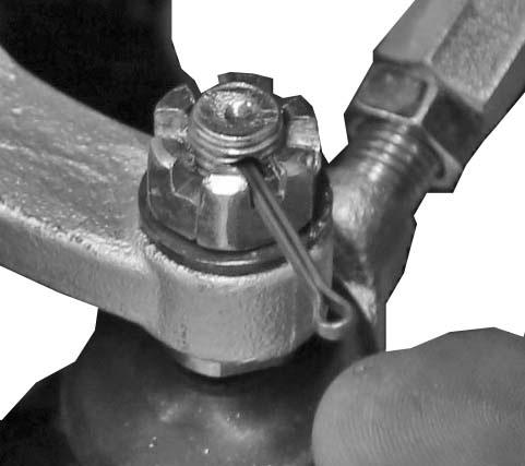 Attach Tie rod to front spindle assembly on