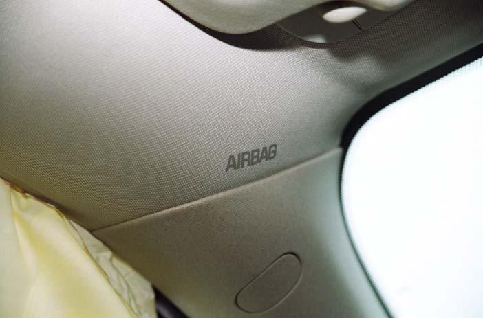 Roof Rail Airbags Roof rail airbags are located behind the covering of the roof rails on both sides of the vehicle compartment.