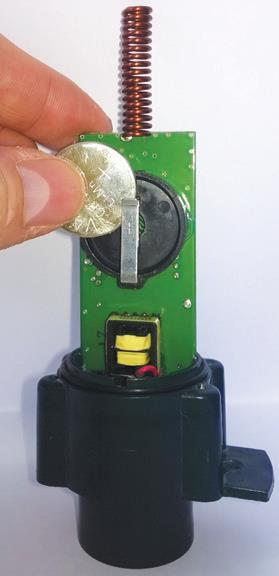 2. The battery can be accessed by removing 4 self-tapping screws from the base of the unit. 3.