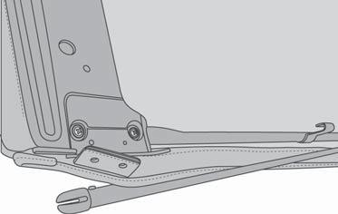 Install Side Bows on Header Assembly Remove and save the screws that attach the fabric tabs and cable brackets to the ends of the