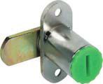 601 Cam lock with mounting plate Area of application: For cylinder cores that are inserted from the Cam: Straight For door