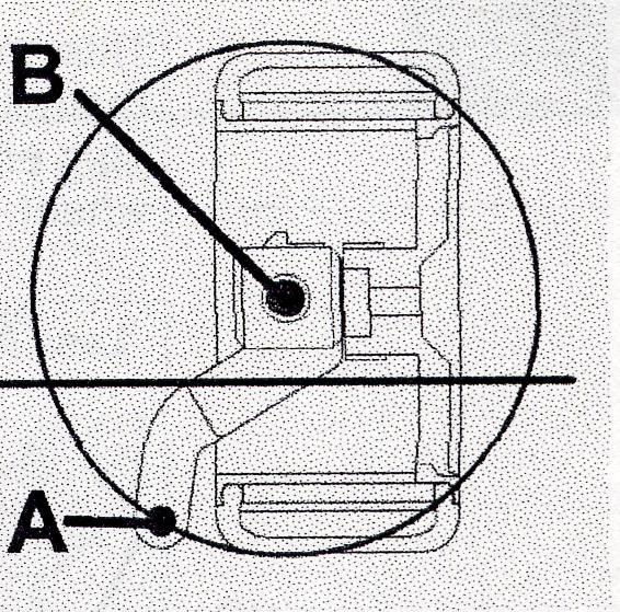 The steering arms in the image to the left are angled inwards to create a means for the wheel angles to change at a different rate.