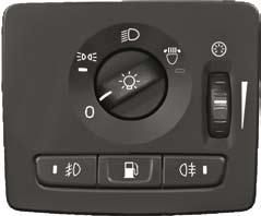 Lighting panel Automatic headlights. High beam flash only. Parking lights. Headlights: turn off when ignition is switched off, high/low beams.